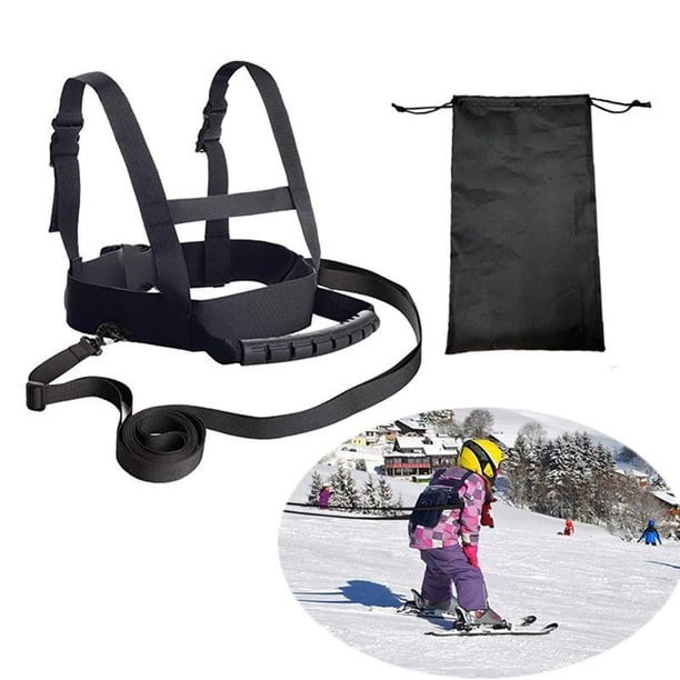 Arnés de esquí para niños, arnés de esquí ajustable para niños pequeños con correa extraíble, arnés de snowboard de liberación rápida para niños