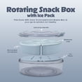 thumbnail image 3 of Cook with Color Rotating Snack Box with Removable Ice Pack, Divided Serving Tray with Locking Lid and Handle, Blue, 3 of 11