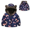 thumbnail image 5 of Baby Girls Boys Coat with Hoodie Cute Cartoon Printed Solid Long Sleeve Baby Clothes for Girls 18-24 Months, 5 of 5