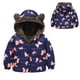 thumbnail image 4 of Gibobby Chamarra acolchada para niñasAbrigo para niños, chaqueta de invierno para bebés, niñas con capucha, estampados de animados, prendas de vestir par(Rosa, 18-24 Meses), 4 of 5