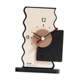 thumbnail image 3 of Abbracc Table Clock Desktop Decoration with Arabic Numerals Wood Gift Clock Modern Table Black, 3 of 9