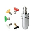 thumbnail image 3 of Colaxi Rotating Nozzle High Pressure Washer Tips 3600 PSI for Deck Cleaning, Concrete Patios Fast Cleaning Professional with Orifice with 5 fittings, 3 of 10
