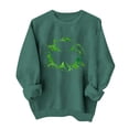 thumbnail image 1 of Tops de Cuello Redondo para las Mujeres St Patricks Día Impreso Manga Larga Suéter Superior, Suéter Casual Suéteres de Invierno para las Mujeres sin Capucha, 1 of 6