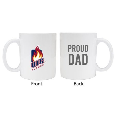 

R & R Imports MUG2-C-CHI20 DAD University of Illinois at Chicago Proud Dad White Ceramic Coffee Mug - Pack of 2