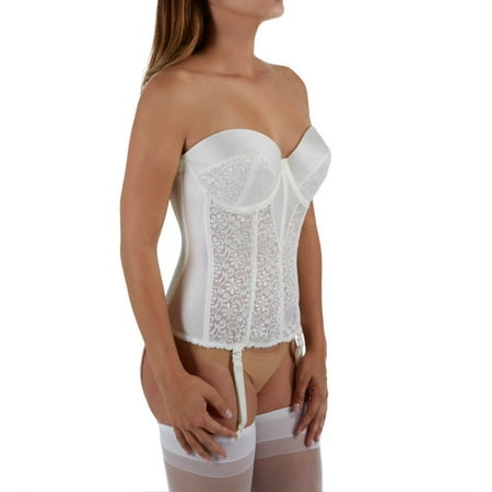 

Women s Carnival 437 Full Figure Tuxedo Torsolette Bra (Ivory 46DDD)