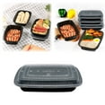 thumbnail image 1 of Hbdhejl Food Grade Pp Material Rectangular Meal Prep Containers 50 Pack 25 Oz Food Storage Containers Food Disposable Meal Containers Reusable Plastic Bento Boxes Bp A F Ree, 1 of 7