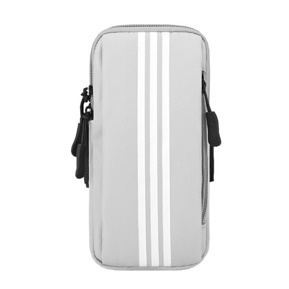 Wosthever Bolsa de brazo para teléfono móvil con cierre de cremallera para hombre y mujer, bolsa de almacenamiento ajustable para viaje, Ropa Deportiva, Zapatos Gris