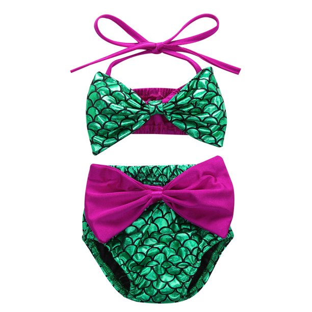 StylesILove Styles I Love Infant Baby Girl Mermaid Scale Bikini Swimsuit Bathing Beach Pool