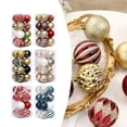 thumbnail image 4 of 16 piezas de bolas de Navidad para árbol de Navidad, 8 cm, bolas rojas, negras y doradas para el hogar, decoraciones navideñas de Año Nuevo, 4 of 5