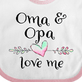 thumbnail image 4 of Inktastic Oma and Opa Love Me- Heart Grandchild Boys or Girls Baby Bib, 4 of 4