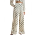thumbnail image 2 of FNFYFH Dress Pants Women 2026 Summer Polka Dot Palazzo Wide Leg Trousers Flowy Business Casual Slacks for Work with Pockets, 2 of 8