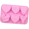 thumbnail image 2 of FastXmas Valentine's Day 6Multi-Heart Shaped Silicone Mold For Chocolate Cake Jelly Pudding Dessert Mold for Kitchen, Handmade Soap Mould Candy Making Set (1 Pc 7.3 x 4.9 Inch), 2 of 7