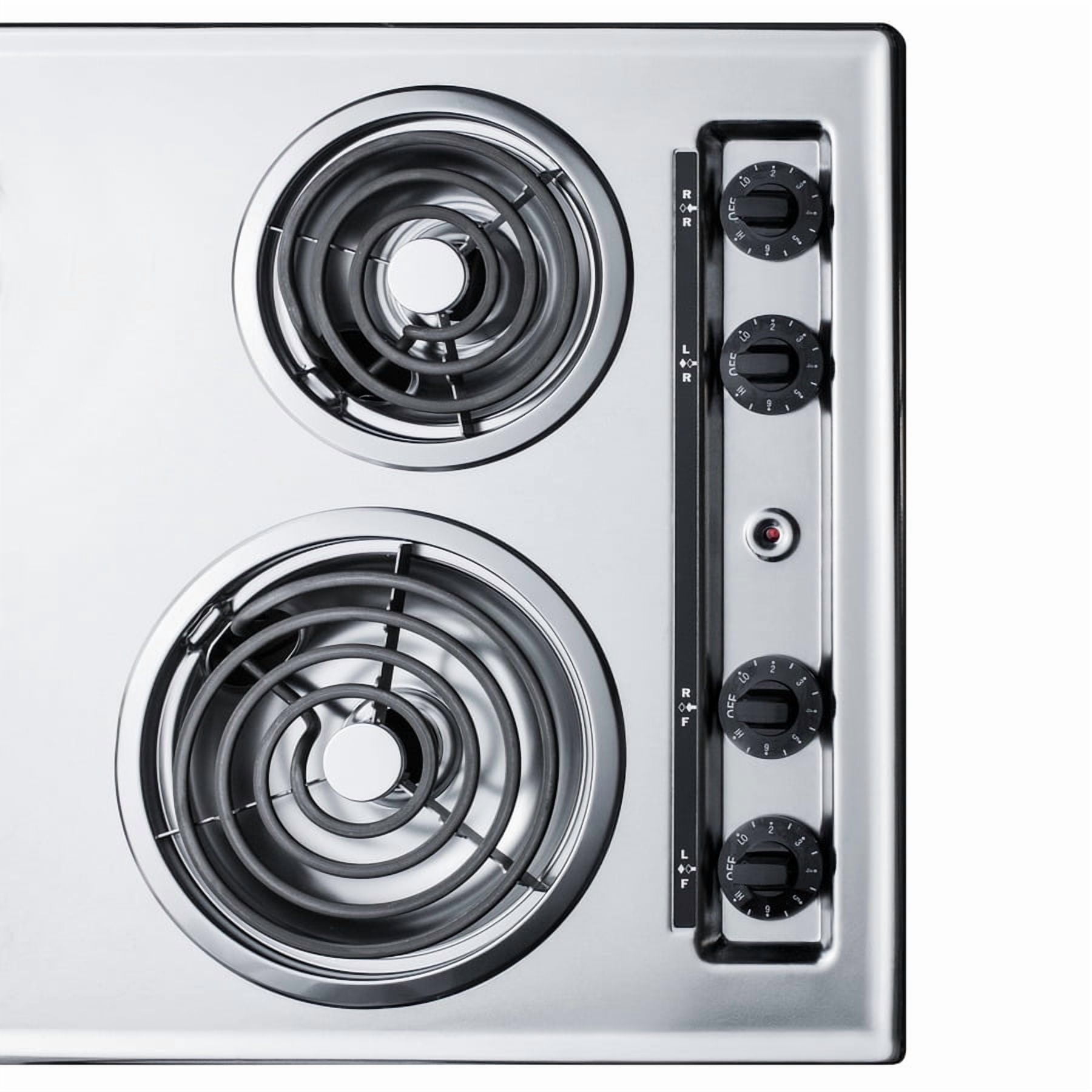 30" Wide 230V 4-Burner Coil Cooktop
