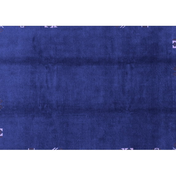 Ahgly Company Indoor Rectangle Abstract Blue Modern Area Rugs, 2' x 4'