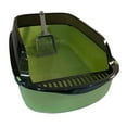 thumbnail image 2 of Gazechimp Cat Easy Cleaning Container Tray Kitty Sturdy Cat Toilet Sand Box Green, 2 of 8