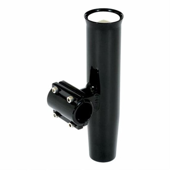 Clamp-On Rod Holder - Horizontal Mount -Black Aluminum