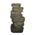 thumbnail image 2 of LED Lighted 7 Level Stone Outdoor Garden Fountain - 32", 2 of 4