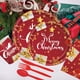 thumbnail image 1 of Ganfancp Christmas Themed Painting Holiday Disposable Tableware Party Supplies Holiday Party Decoration Set Christmas Decoration Disposable Tableware Ofertas Del Día 24*Platos de Papel de 9 Pulgadas,, 1 of 6