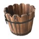 thumbnail image 2 of Maceta de barril de madera para flores, contenedor para plantas, ideal para la entrada de interiores y de la jardinería., 2 of 9