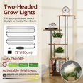 thumbnail image 3 of Soporte para plantas Homsorout de 5 niveles con luz de cultivo para interiores, color negro, 3 of 8