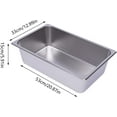 thumbnail image 2 of FETCOI 6-Pack Full Size Steam Table Pans Commercial Restaurant Steam Table Pans Food Container 201 Stainless Steel Hotel Pan (Individual Pan Size 20.87*12.99*6inch), 2 of 9