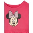 thumbnail image 2 of Minnie Mouse Toddler Girl Long Sleeve Tulle Tunic and Polka Dot Leggings, 2pc Outfit Set, 2 of 2