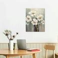 thumbnail image 2 of COMIO  Wall Art Floral Canvas Pictures: White Lily Abstract Flower Print on Canvas Artwork for Office Dining Rooms, 2 of 4