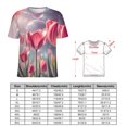 thumbnail image 2 of Tulip T-Shirts Casual T-Shirt Short Sleeve Women Trendy Tshirt Beach Custom Tops, 2 of 5