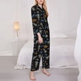 thumbnail image 5 of Wukai Space Rocket Print Women's Pajama Set - Soft Long Sleeve Sleepwear for Comfort and Style-Large, 5 of 9
