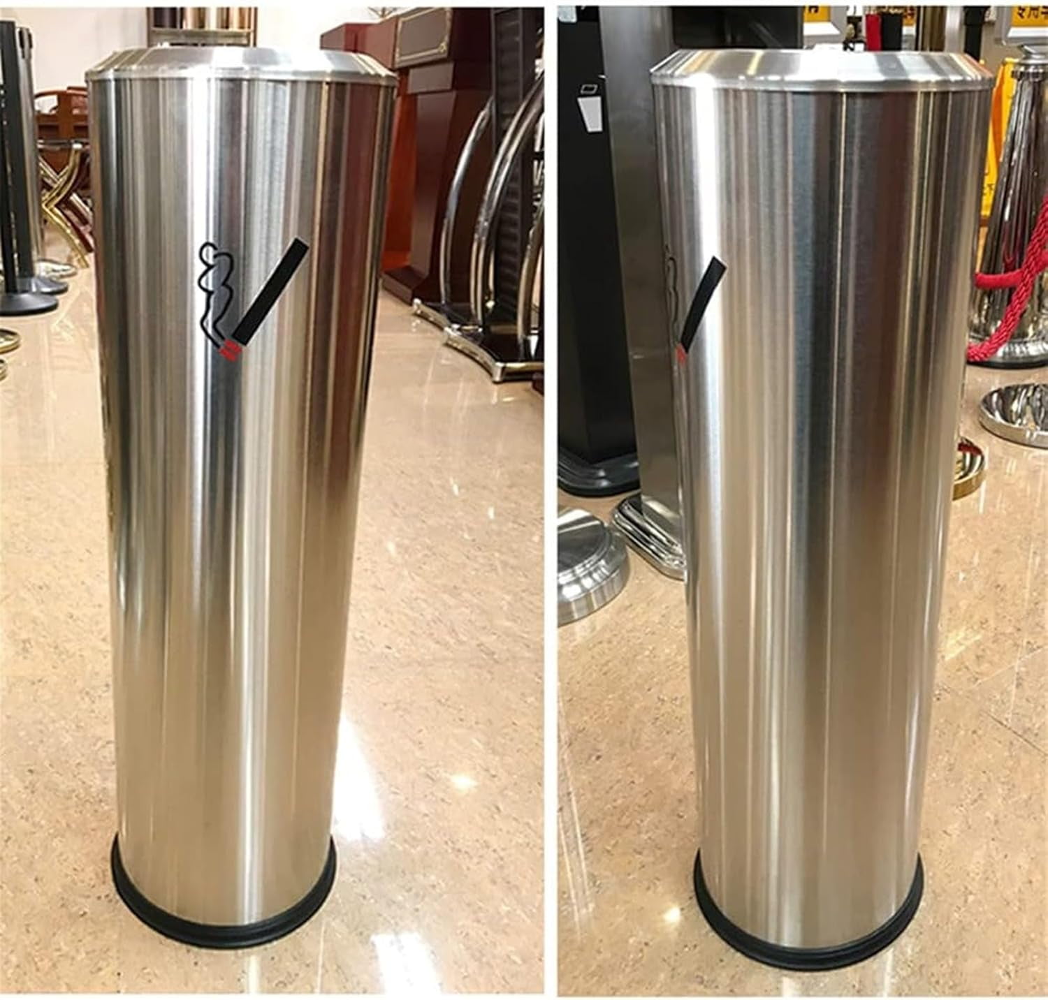 Standing Ashtray Floor Standing Ash Tray For Patio Tall Outside Ashtrays  for Cigarette Butt Disposal Commercial Metal Smokers Cigar Ash Tray  Container