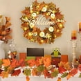 thumbnail image 6 of Halloween Thanksgiving Decorations Fall Decor 5.74Ft Fall Maple Leaf Clearance Hanging Vine Garland Artificial Autumn Foliage Indoor Home Halloween Christmas Party Fireplace Decorations, 6 of 7