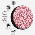 thumbnail image 6 of Kll Red Flowers Tire Cover,Universal Wheel Tire Cover For Trailer, Rv, Suv, Truck,Camper And Many Vehicle,(14 Inch), 6 of 7