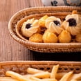 thumbnail image 4 of Bread Basket, Woven Tabletop Food Fruit Vegetables Serving, Restaurant Serving Basket,Brown, 4 of 5
