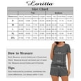 thumbnail image 2 of Loritta Womens Pajamas Knit Short Sleeve lounge sets 2 piece For Women Summer Gray, 2 of 7