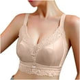 thumbnail image 4 of Odbmxy Lace Plus Size Womens Bras Push up Wireless Women's Bras and Underwear Solid Beige Full Coverage Everyday Bras, 4 of 6