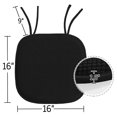 thumbnail image 4 of Cateissary Cojín de asiento con correas antideslizante para silla de interior, alfombrilla para taburete, suave, transpirable, cómoda para el Decoración del hogar Negro 41*41cm, 4 of 6