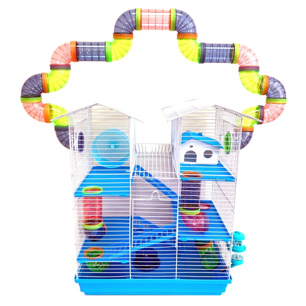 Large 5Multi Tiers Crossover Twin Tower Tube Tunnel Hamster Mouse