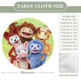 thumbnail image 2 of Slumberkins-theme Fitted Round Tablecloths Elastic Edged Table Covers Waterproof Table Cloth for Kitchen Holiday Party Tables Decor 120cm, 2 of 6