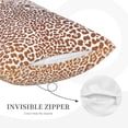 thumbnail image 3 of Balery Leopard Brown Bedding Queen Pillow Cases - Envelope Closure - Soft Brushed Microfiber Fabric - Shrinkage and Fade Resistant Pillow Cases-16"x24", 3 of 6