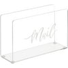 MyGift Clear Acrylic Mail Sorter Holder Storage Rack with Mail Sign