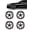 White, variant on 4PCS 3D Car Tire Decals Waterproof Universal Stickers Wheel Decals Motorcycle SUV Sedan Truck Auto Exterior Accessories Easy DIY Installation Raised Sport Lettering Set Decor Aufkleber