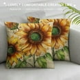 thumbnail image 3 of RUIYC  Sunflower Decorative Throw Pillow Covers Plant Pillow Covers Square Pillow Cases Summer Flower Outdoor Sofa Couch Home Bed Decor Cushion Covers, 3 of 5