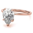 thumbnail image 4 of Auory Dainty Rose Gold Plated Solitaire Moissanite Ring for Girlfriend, 4 of 10