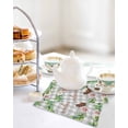 thumbnail image 4 of Spring Botanical Kitchen Dish Towels for Drying Dishes Set of 3, Garden Birds Floral Leaves Gray Plaid Waffle Weave Microfiber Hand Tea Bathroom Towels Quick Dry & Absorbent Towel 12x12, 4 of 7