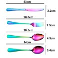 thumbnail image 2 of Juego de cubiertos para niños, cubiertos reutilizables para niños, incluye tenedor, cuchillo, cucharas de mesa para comer, 2 of 5