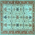 thumbnail image 1 of Ahgly Company Indoor Square Oriental Light Blue Traditional Area Rugs, 3' Square, 1 of 4