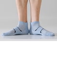 thumbnail image 6 of EOYWHK Men's Ankle Socks Low Cut Breathable Moisture Wicking Athletic Running Gym Socks Mesh Massage Bottom No Slip Socks Blue Free Size, 6 of 8