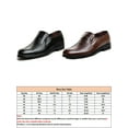 thumbnail image 2 of UKAP Mens Comfort Anti-slip Leather Shoe Business Glossy Slip On Dress Shoes Work Breathable Flats Brown 8.5, 2 of 6