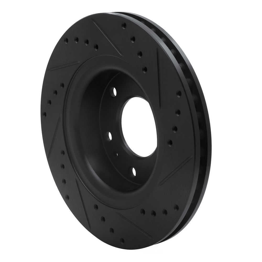 Dynamic Friction Company 633-48052L DFC Brake Rotor - Drilled And Slotted - Black