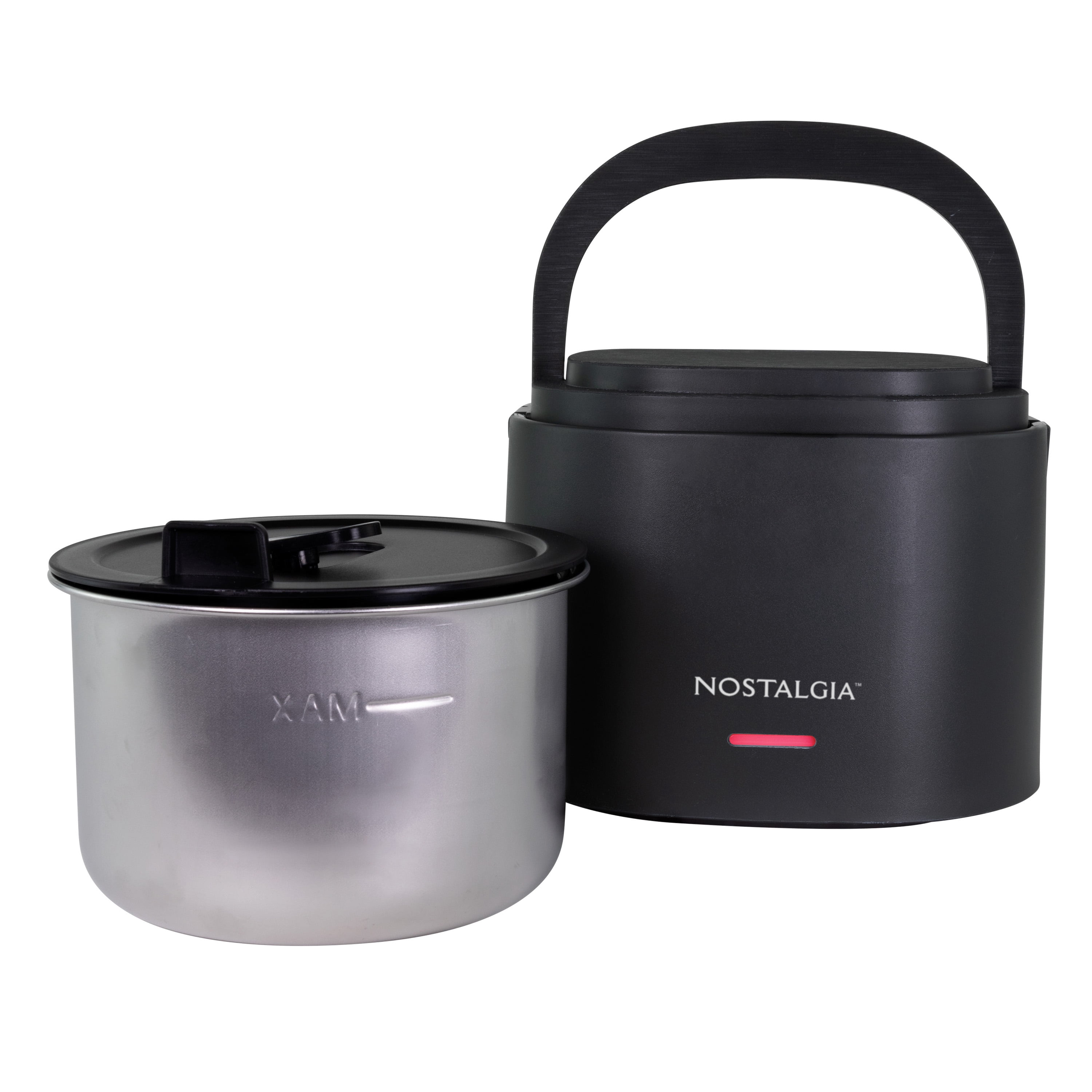 Nostalgia 20 oz. Portable Heated Lunch Box, Black